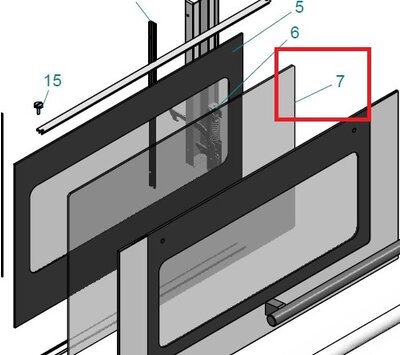 Boretti deurglas van fornuis A5048685