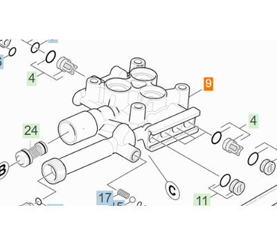 Karcher cilinderkop van hogedrukreiniger 5.550-302.3