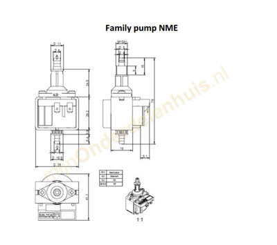 Ulka vibratiepomp voor koffiemachine NME1 24V