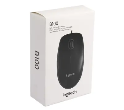 Logitech bedrade optische muis B100 910-003360 wit