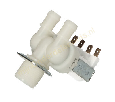 Universeel inlaatventiel 2-voudig recht 3/4 - 2x14mm