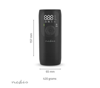 Nedis oplaadbare luchtcompressor PAAC10BK