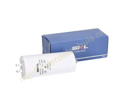 SKL condensator 90uF-450V met AMP aansluiting