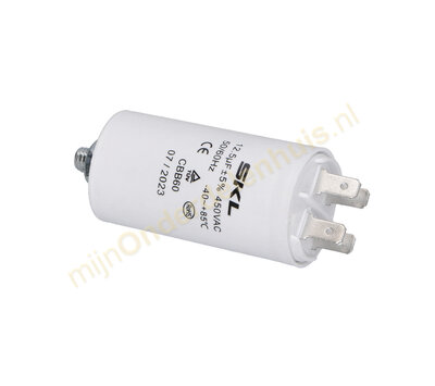 SKL condensator 12,5uF-450V met AMP-aansluiting