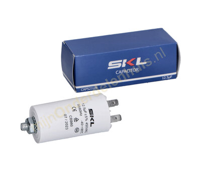 SKL condensator 12,5uF-450V met AMP-aansluiting