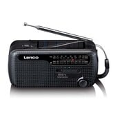 Lenco Lenco opwindbare noodradio/ zaklamp en powerbank in één MCR-113BK