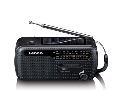 Lenco opwindbare noodradio/ zaklamp en powerbank in één MCR-113BK
