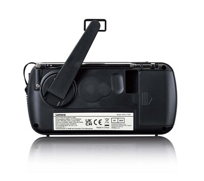 Lenco opwindbare noodradio/ zaklamp en powerbank in één MCR-113BK