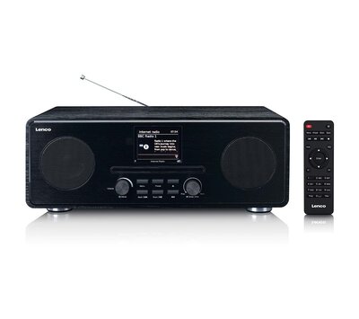 Lenco  DAB+ FM-radio met CD speler en Bluetooth en Internet DIR-260BK