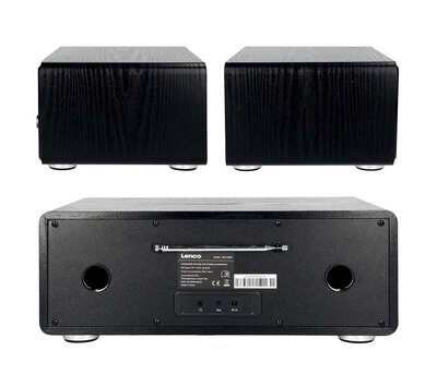 Lenco  DAB+ FM-radio met CD speler en Bluetooth en Internet DIR-260BK