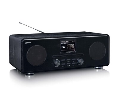 Lenco  DAB+ FM-radio met CD speler en Bluetooth en Internet DIR-260BK
