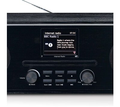 Lenco  DAB+ FM-radio met CD speler en Bluetooth en Internet DIR-260BK