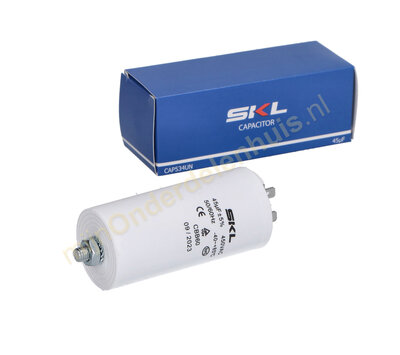 SKL condensator 45uF-450V met AMP-aansluiting