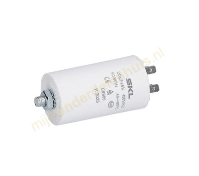SKL condensator 20uF-450V met AMP-aansluiting