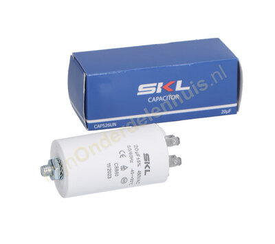 SKL condensator 20uF-450V met AMP-aansluiting