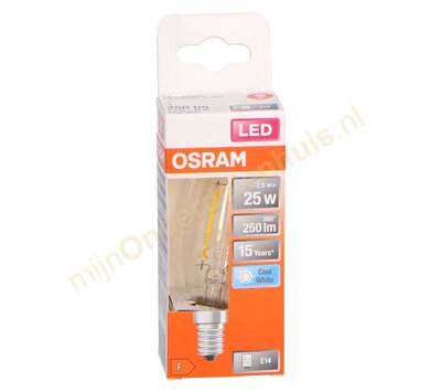 Osram LED kaarslamp Classic 2.5/25W/4000k E14