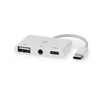 Nedis USB-C audio adapter met voedingsingang CCGB64790WT01