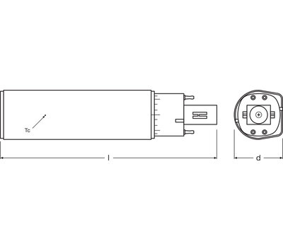 Ledvance LED lamp DULUX DE18 7/18W/4000k G24q-2