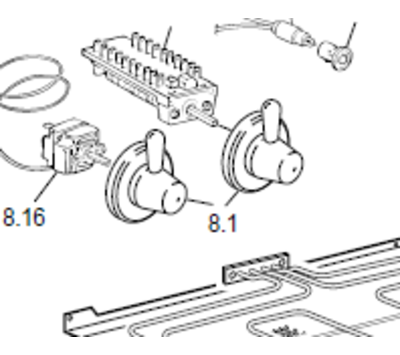 M-System knop van fornuis 2184002294
