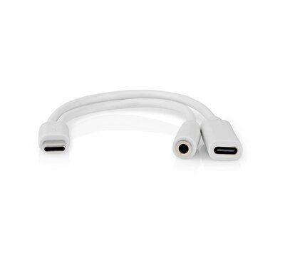 Nedis USB-C audio adapter met voedingsingang CCGB64922WT01