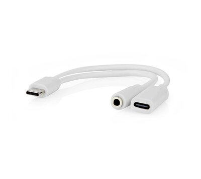 Nedis USB-C audio adapter met voedingsingang CCGB64922WT01