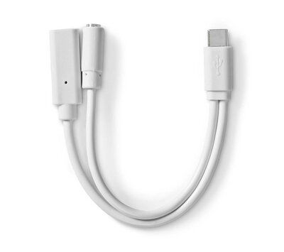 Nedis USB-C audio adapter met voedingsingang CCGB64922WT01
