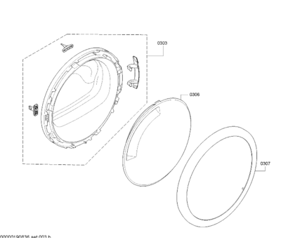 Bosch deur van wasdroger 11004000