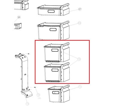 Hisense vrieslade van koelkast HK1637653
