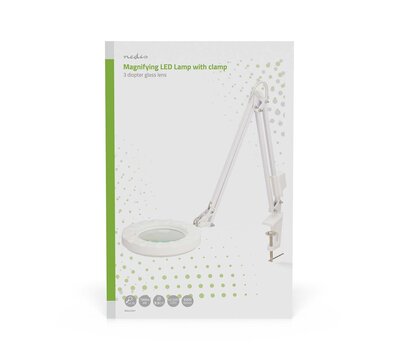 Vergrootglas met lamp en tafelklem 6W MAGLE2WT