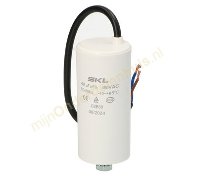 SKL condensator 40uF-450V met kabel