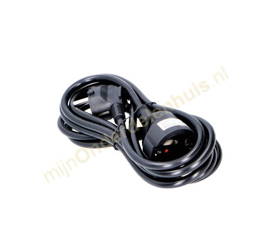 VB verlengsnoer met randaarde 3m zwart 41332