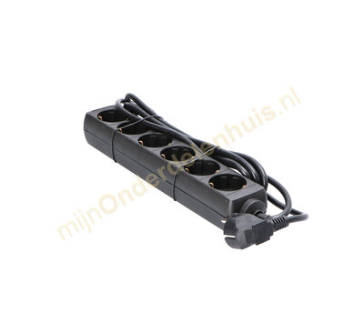 VB tafelcontactdoos 6-voudig 3m zwart 41216