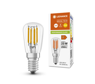 Ledvance LED koelkastlamp Special T26 2.8/25W/2700k E14 helder