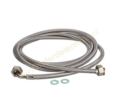 Universele RVS warmwater toevoerslang 3,5m 3/4-3/4