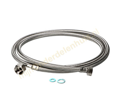 Universele RVS warmwater toevoerslang 1,5m 3/4-3/4