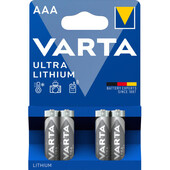 Varta Varta batterij AAA potlood LR03 1.5V Lithium 4stuks