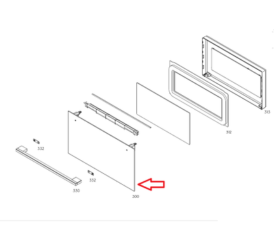 AEG deurglas van magnetron 140053974014