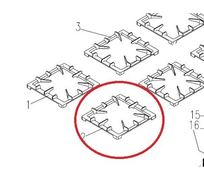 Boretti pannendrager van fornuis A0920210