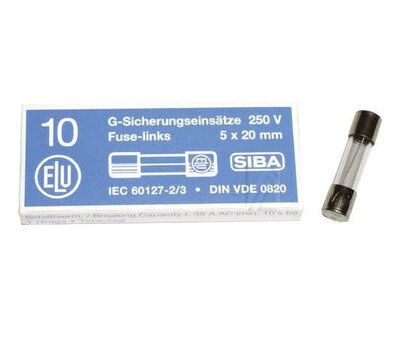 Universele glaszekering 5Amp snel 5x20mm (10 st)