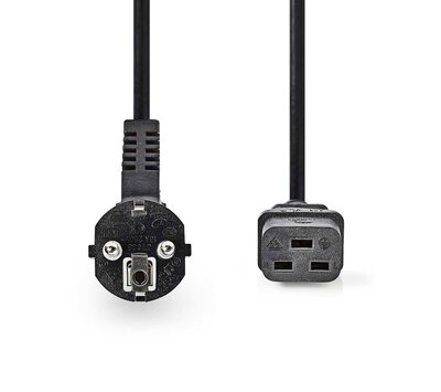 Stroomkabel Schuko naar C19 2m CEGL10300BK20
