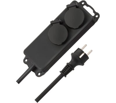 Brennenstuhl tafelcontactdoos 2-voudig zwart 1159930