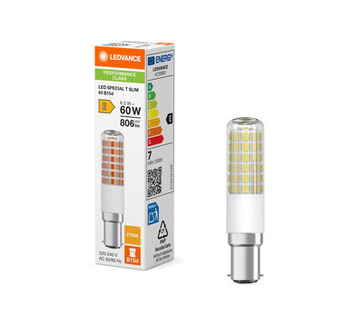 Ledvance LED lamp Special T Slim 6.5/60W/2700k B15d