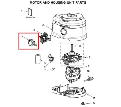 KitchenAid knop van keukenmachine W10597641