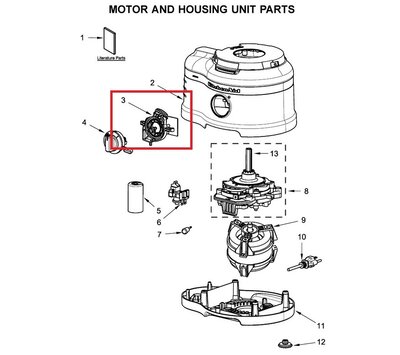 Kitchenaid knop van keukenmachine W10597637