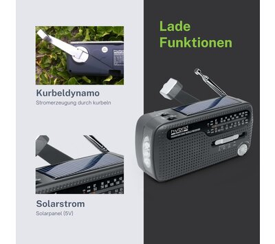 Muse opwindbare noodradio/ zaklamp en powerbank in één MH-07DS