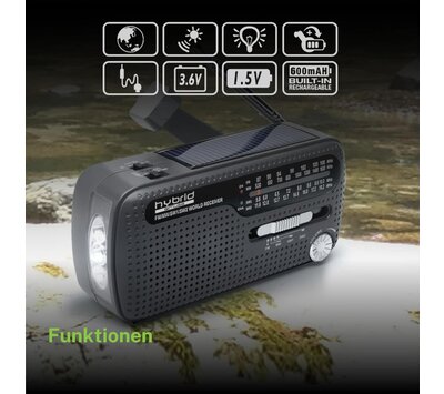 Muse opwindbare noodradio/ zaklamp en powerbank in één MH-07DS