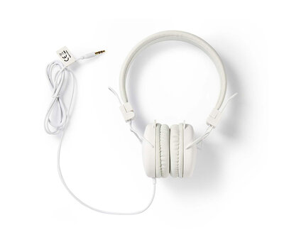 Nedis hoofdtelefoon bedraad HPWD1100WT wit