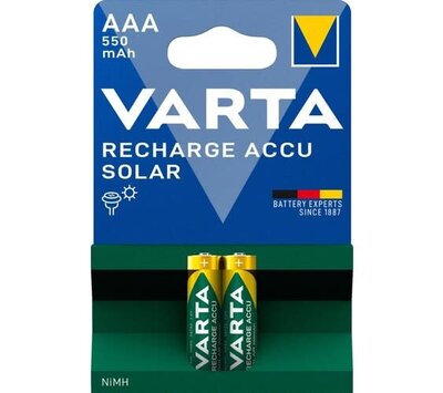 Varta solar oplaadbare batterij AAA 550mAh