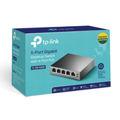 TP-Link TP-Link 5 poort switch 1000Mbps met POE TL-SG1005P