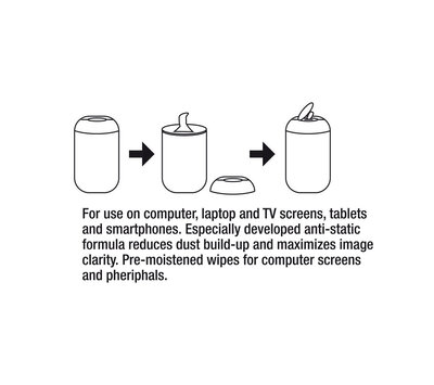 ACT schoonmaakdoekjes voor beeldscherm AC9515